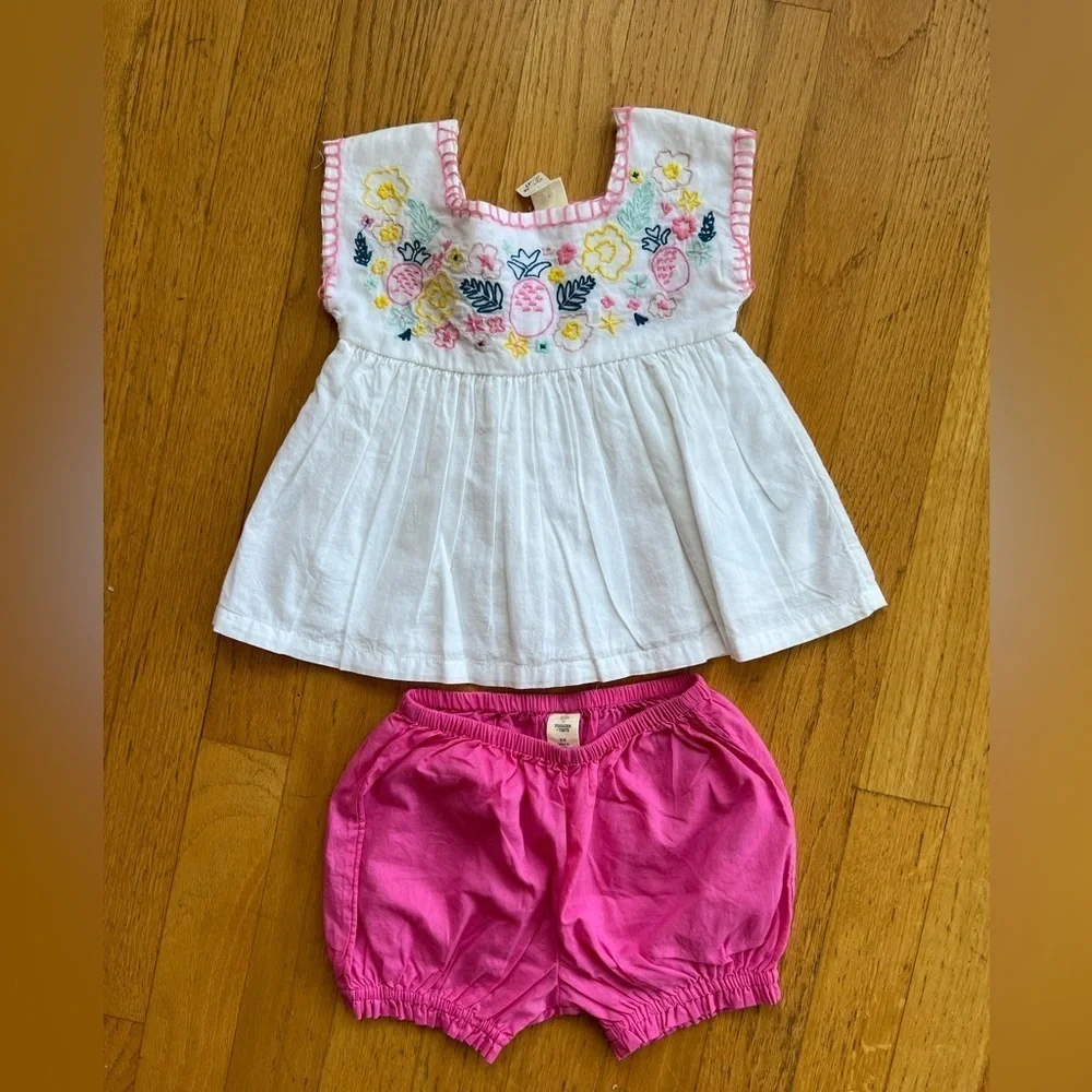 NEW Tucker+Tate Embroidered White Top & Bloomers, sz 9M